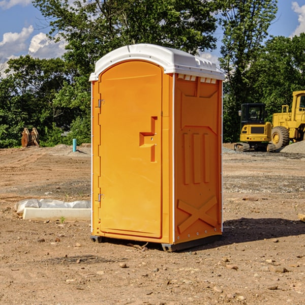 how often are the porta potties cleaned and serviced during a rental period in Goshen Connecticut